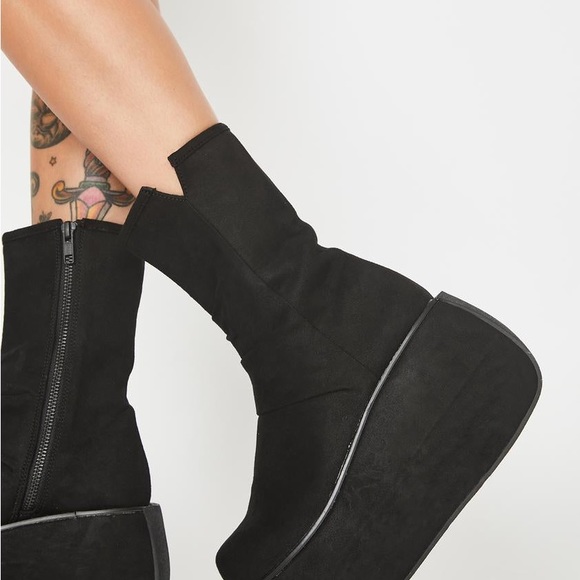 Demonia Rock The World Platform Boots size 10 Black - Picture 5 of 5